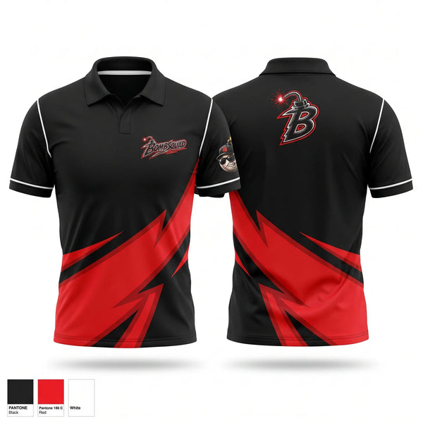 Short Sleeve Performance Polo, BombSquad, Baseball, Teamtime, Team time, sublimation, custom sports apparel, team uniforms, spirit wear, spiritwear, sports uniforms, custom shirts, team store, custom team store, fundraiser sports, apparel fundraiser