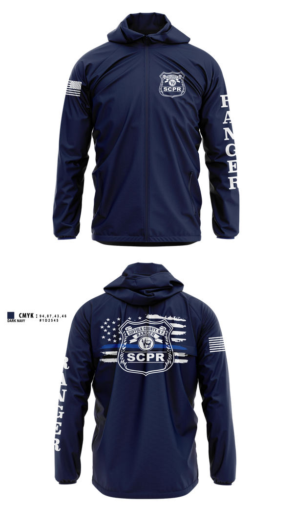 Windbreaker, Suffolk County Park Rangers, Police, Teamtime, Team time, sublimation, custom sports apparel, team uniforms, spirit wear, spiritwear, sports uniforms, custom shirts, team store, custom team store, fundraiser sports, apparel fundraiser