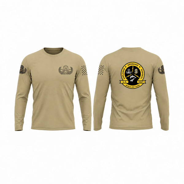 Long Sleeve Performance Shirt, EOD Mobile Unit 3, Navy, Teamtime, Team time, sublimation, custom sports apparel, team uniforms, spirit wear, spiritwear, sports uniforms, custom shirts, team store, custom team store, fundraiser sports, apparel fundraiser