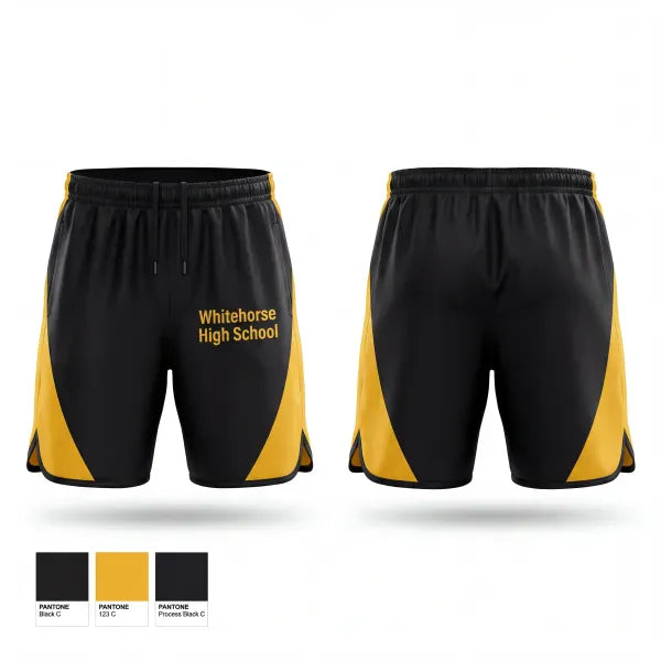 Track Shorts, Whitehorse High school, Track & Field, Teamtime, Team time, sublimation, custom sports apparel, team uniforms, spirit wear, spiritwear, sports uniforms, custom shirts, team store, custom team store, fundraiser sports, apparel fundraiser