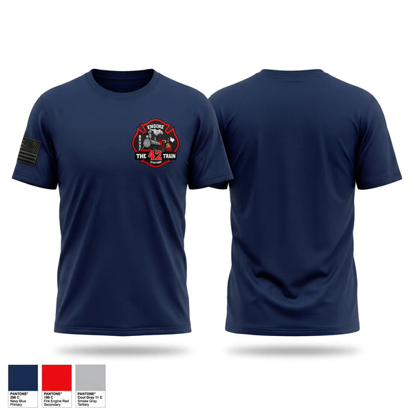 Old School Cotton Feel Shirt, Station 42, Fire Department, Teamtime, Team time, sublimation, custom sports apparel, team uniforms, spirit wear, spiritwear, sports uniforms, custom shirts, team store, custom team store, fundraiser sports, apparel fundraiser
