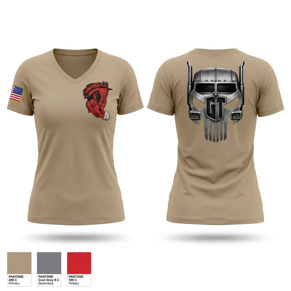 Womens Short Sleeve Vneck Shirt, 801 REDHORSE TRAINING, Air Force, Teamtime, Team time, sublimation, custom sports apparel, team uniforms, spirit wear, spiritwear, sports uniforms, custom shirts, team store, custom team store, fundraiser sports, apparel fundraiser