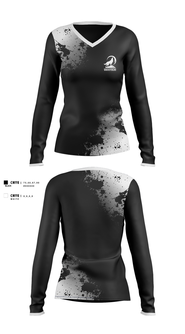 Womens Long Sleeve Vneck Shirt, VVZA TEAM, Wrestling, Teamtime, Team time, sublimation, custom sports apparel, team uniforms, spirit wear, spiritwear, sports uniforms, custom shirts, team store, custom team store, fundraiser sports, apparel fundraiser