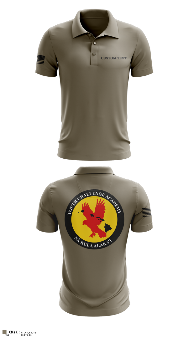 Short Sleeve Performance Polo, Youth Challenge Academy, National Guard, Teamtime, Team time, sublimation, custom sports apparel, team uniforms, spirit wear, spiritwear, sports uniforms, custom shirts, team store, custom team store, fundraiser sports, apparel fundraiser