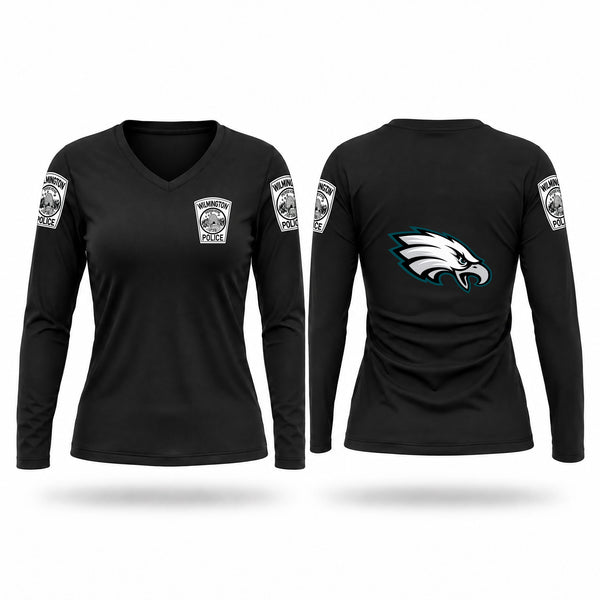 Womens Long Sleeve Vneck Shirt, WPD, Police, Teamtime, Team time, sublimation, custom sports apparel, team uniforms, spirit wear, spiritwear, sports uniforms, custom shirts, team store, custom team store, fundraiser sports, apparel fundraiser