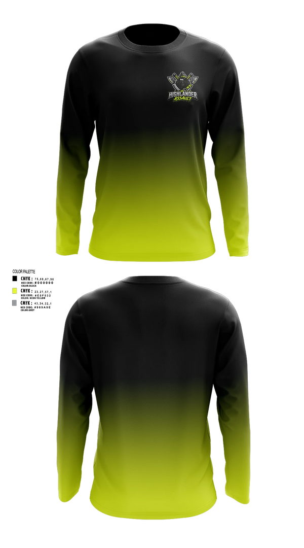 Long Sleeve Performance Shirt, Highlander Assault, , Teamtime, Team time, sublimation, custom sports apparel, team uniforms, spirit wear, spiritwear, sports uniforms, custom shirts, team store, custom team store, fundraiser sports, apparel fundraiser