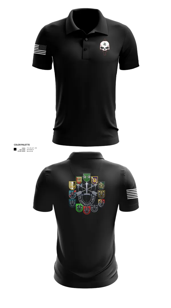 Short Sleeve Performance Polo, HHC, STB, 528th Sustainment Brigade (SO) (A), Army, Teamtime, Team time, sublimation, custom sports apparel, team uniforms, spirit wear, spiritwear, sports uniforms, custom shirts, team store, custom team store, fundraiser sports, apparel fundraiser
