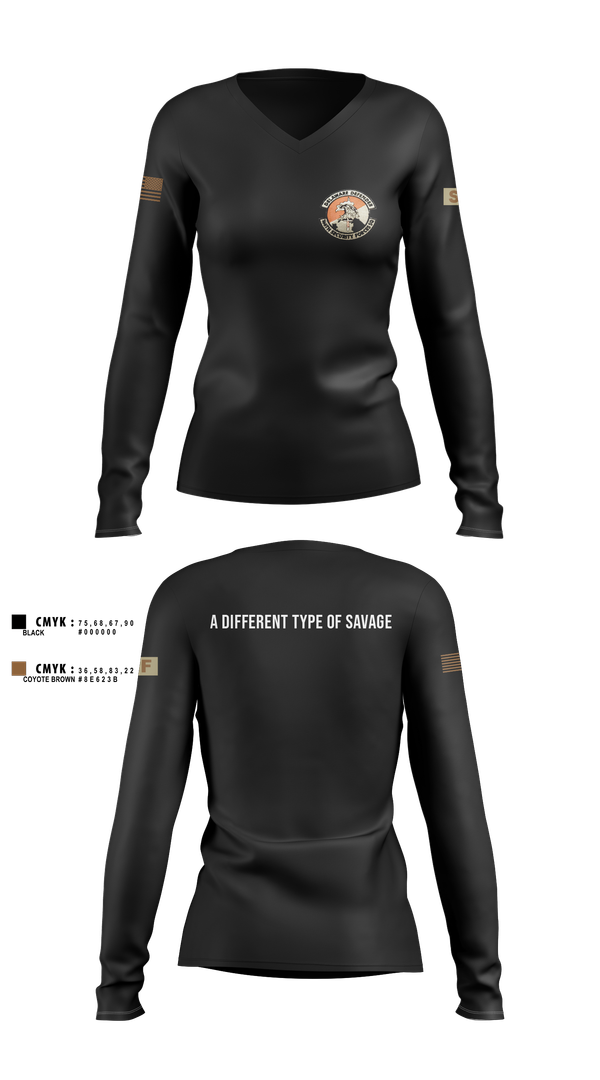 Womens Long Sleeve Vneck Shirt, 166 SFS, , Teamtime, Team time, sublimation, custom sports apparel, team uniforms, spirit wear, spiritwear, sports uniforms, custom shirts, team store, custom team store, fundraiser sports, apparel fundraiser