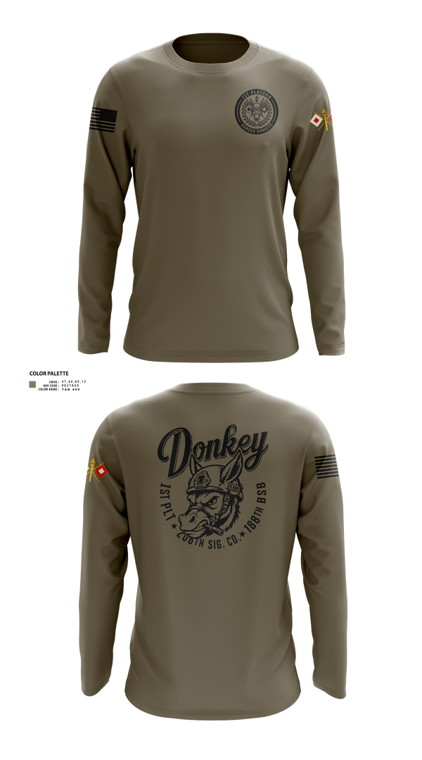 Long Sleeve Performance Shirt, 206th Sig Co., Army, Teamtime, Team time, sublimation, custom sports apparel, team uniforms, spirit wear, spiritwear, sports uniforms, custom shirts, team store, custom team store, fundraiser sports, apparel fundraiser