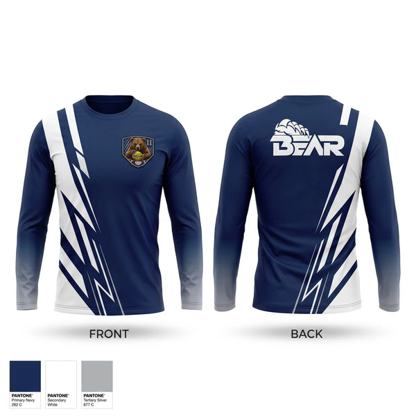 Long Sleeve Performance Shirt, The Bear, Softball, Teamtime, Team time, sublimation, custom sports apparel, team uniforms, spirit wear, spiritwear, sports uniforms, custom shirts, team store, custom team store, fundraiser sports, apparel fundraiser