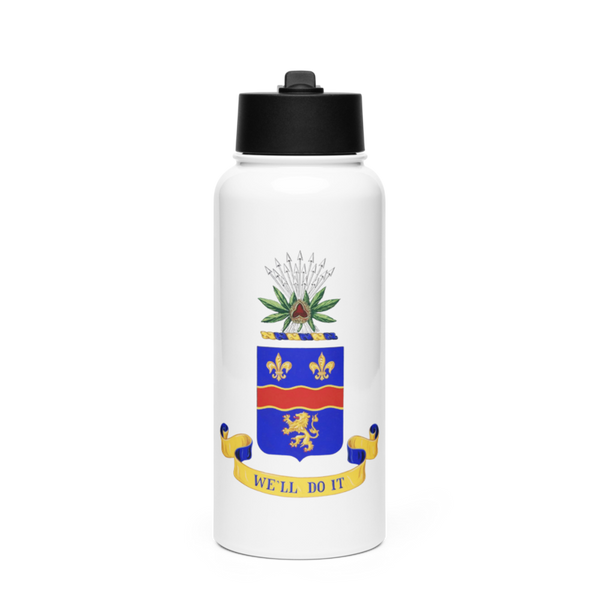 148th IN RGT 38204937 Stainless Steel Water Bottle with a Straw Lid