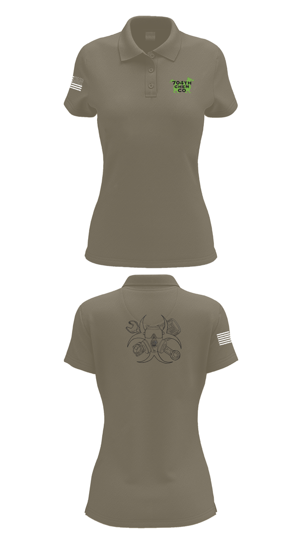 Womens Short Sleeve Performance Polo, 704th Chem Co, , Teamtime, Team time, sublimation, custom sports apparel, team uniforms, spirit wear, spiritwear, sports uniforms, custom shirts, team store, custom team store, fundraiser sports, apparel fundraiser