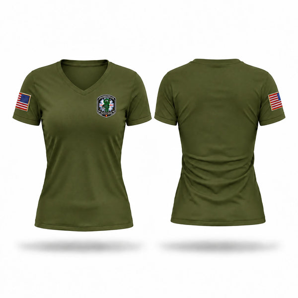 Womens Short Sleeve Vneck Shirt, Calhan Police Department, Police, Teamtime, Team time, sublimation, custom sports apparel, team uniforms, spirit wear, spiritwear, sports uniforms, custom shirts, team store, custom team store, fundraiser sports, apparel fundraiser