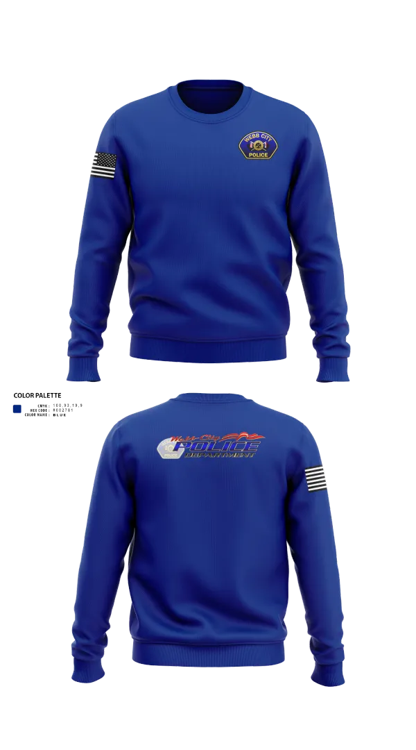 Crew Neck Sweatshirt, Webb City Police Department, Police, Teamtime, Team time, sublimation, custom sports apparel, team uniforms, spirit wear, spiritwear, sports uniforms, custom shirts, team store, custom team store, fundraiser sports, apparel fundraiser