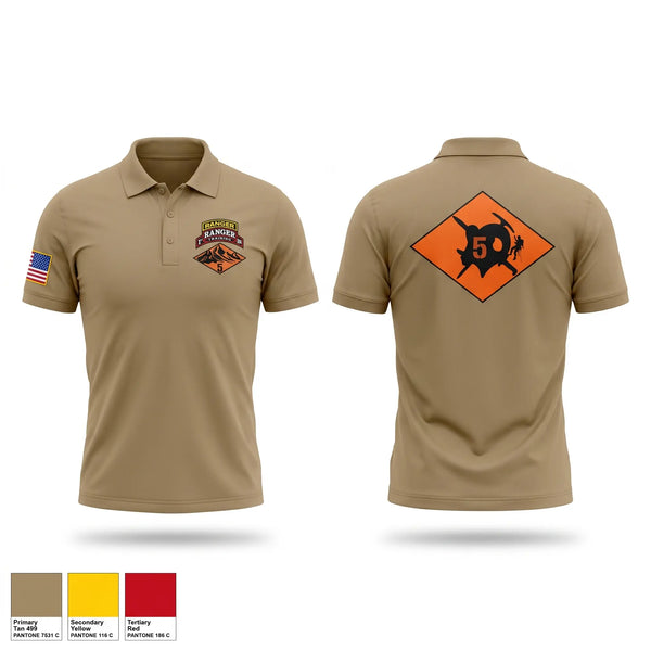 Short Sleeve Performance Polo, 5th Ranger Training Battalion, Army, Teamtime, Team time, sublimation, custom sports apparel, team uniforms, spirit wear, spiritwear, sports uniforms, custom shirts, team store, custom team store, fundraiser sports, apparel fundraiser