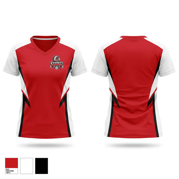 Womens Short Sleeve Vneck Shirt, Warriors, Men's Soccer, Teamtime, Team time, sublimation, custom sports apparel, team uniforms, spirit wear, spiritwear, sports uniforms, custom shirts, team store, custom team store, fundraiser sports, apparel fundraiser