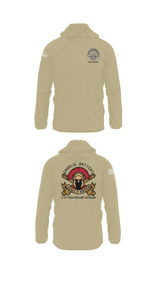 Windbreaker, Charlie BTRY 2-114th FA, , Teamtime, Team time, sublimation, custom sports apparel, team uniforms, spirit wear, spiritwear, sports uniforms, custom shirts, team store, custom team store, fundraiser sports, apparel fundraiser