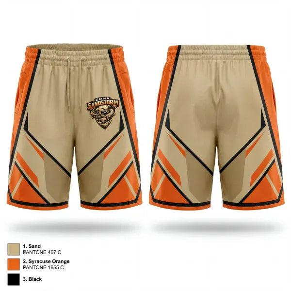 Mens Reversible Basketball Shorts, Zona Sandstorm, Men's Basketball, Teamtime, Team time, sublimation, custom sports apparel, team uniforms, spirit wear, spiritwear, sports uniforms, custom shirts, team store, custom team store, fundraiser sports, apparel fundraiser