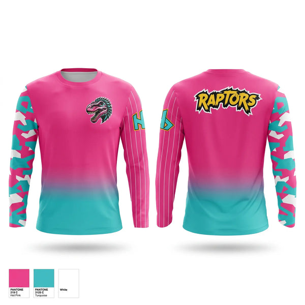 Long Sleeve Performance Shirt, PyroRaptors, Baseball, Teamtime, Team time, sublimation, custom sports apparel, team uniforms, spirit wear, spiritwear, sports uniforms, custom shirts, team store, custom team store, fundraiser sports, apparel fundraiser