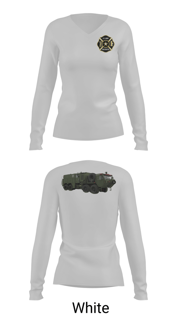 Womens Long Sleeve Vneck Shirt, 467 ENGINEER DETACHMENT FIREFIGHTER, Fire Department, Teamtime, Team time, sublimation, custom sports apparel, team uniforms, spirit wear, spiritwear, sports uniforms, custom shirts, team store, custom team store, fundraiser sports, apparel fundraiser