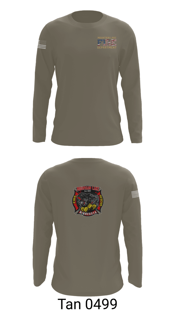 Long Sleeve Performance Shirt, Mountain Lake Fire & Rescue, Fire Department, Teamtime, Team time, sublimation, custom sports apparel, team uniforms, spirit wear, spiritwear, sports uniforms, custom shirts, team store, custom team store, fundraiser sports, apparel fundraiser