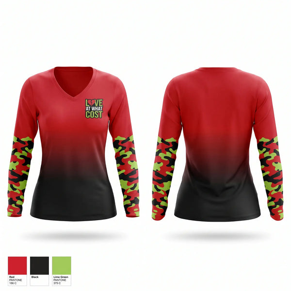 Womens Long Sleeve Vneck Shirt, Hotgirlz, Softball, Teamtime, Team time, sublimation, custom sports apparel, team uniforms, spirit wear, spiritwear, sports uniforms, custom shirts, team store, custom team store, fundraiser sports, apparel fundraiser