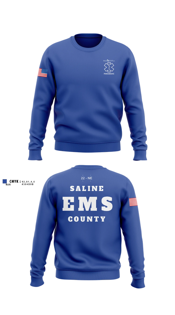 Crew Neck Sweatshirt, Crete Area Medical Center EMS, EMS/EMT, Teamtime, Team time, sublimation, custom sports apparel, team uniforms, spirit wear, spiritwear, sports uniforms, custom shirts, team store, custom team store, fundraiser sports, apparel fundraiser
