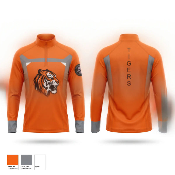 Quarter Zip Jacket, HERRIN TIGERS CROSS COUNTRY, Cross Country, Teamtime, Team time, sublimation, custom sports apparel, team uniforms, spirit wear, spiritwear, sports uniforms, custom shirts, team store, custom team store, fundraiser sports, apparel fundraiser