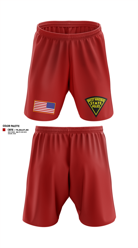 Athletic Shorts With Pockets, West Virginia State Police, Police, Teamtime, Team time, sublimation, custom sports apparel, team uniforms, spirit wear, spiritwear, sports uniforms, custom shirts, team store, custom team store, fundraiser sports, apparel fundraiser