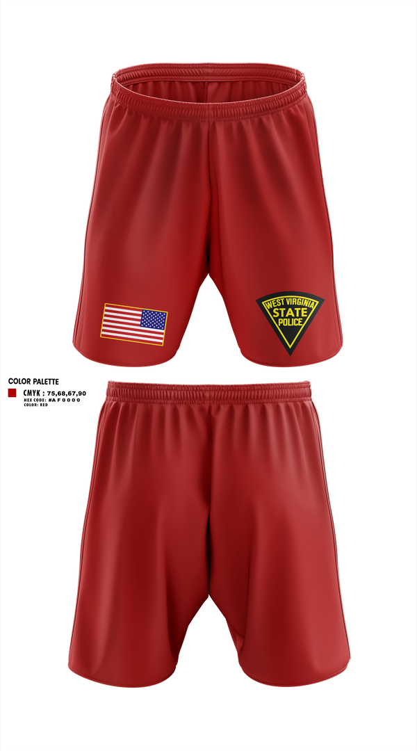 Athletic Shorts With Pockets, West Virginia State Police, Police, Teamtime, Team time, sublimation, custom sports apparel, team uniforms, spirit wear, spiritwear, sports uniforms, custom shirts, team store, custom team store, fundraiser sports, apparel fundraiser