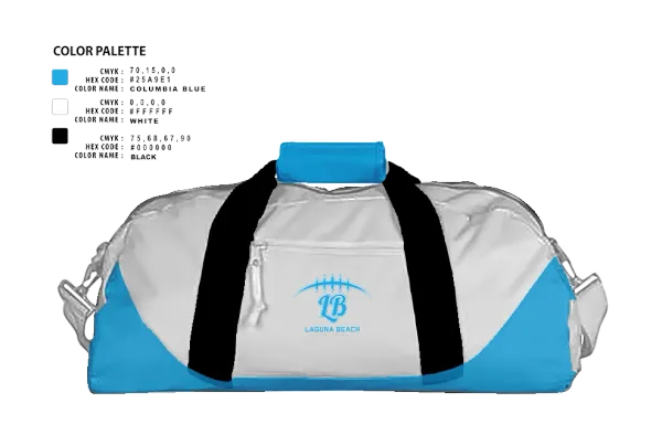 Duffle Bag, Laguna Beach Youth Football, , Teamtime, Team time, sublimation, custom sports apparel, team uniforms, spirit wear, spiritwear, sports uniforms, custom shirts, team store, custom team store, fundraiser sports, apparel fundraiser