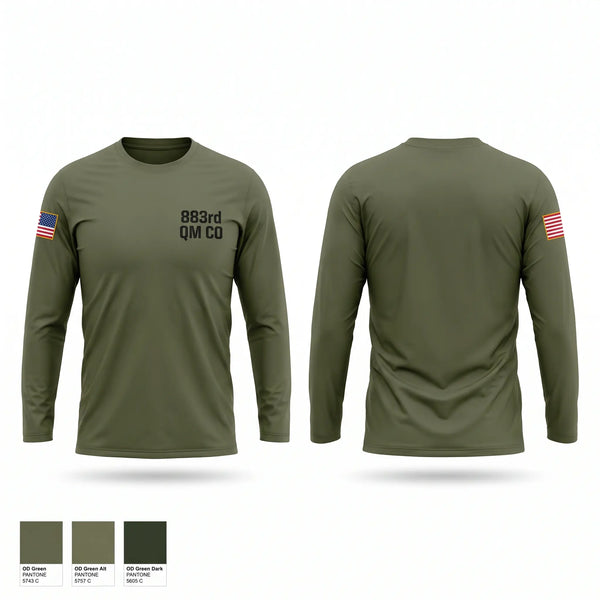 Long Sleeve Performance Shirt, 883rd QM CO, Army, Teamtime, Team time, sublimation, custom sports apparel, team uniforms, spirit wear, spiritwear, sports uniforms, custom shirts, team store, custom team store, fundraiser sports, apparel fundraiser