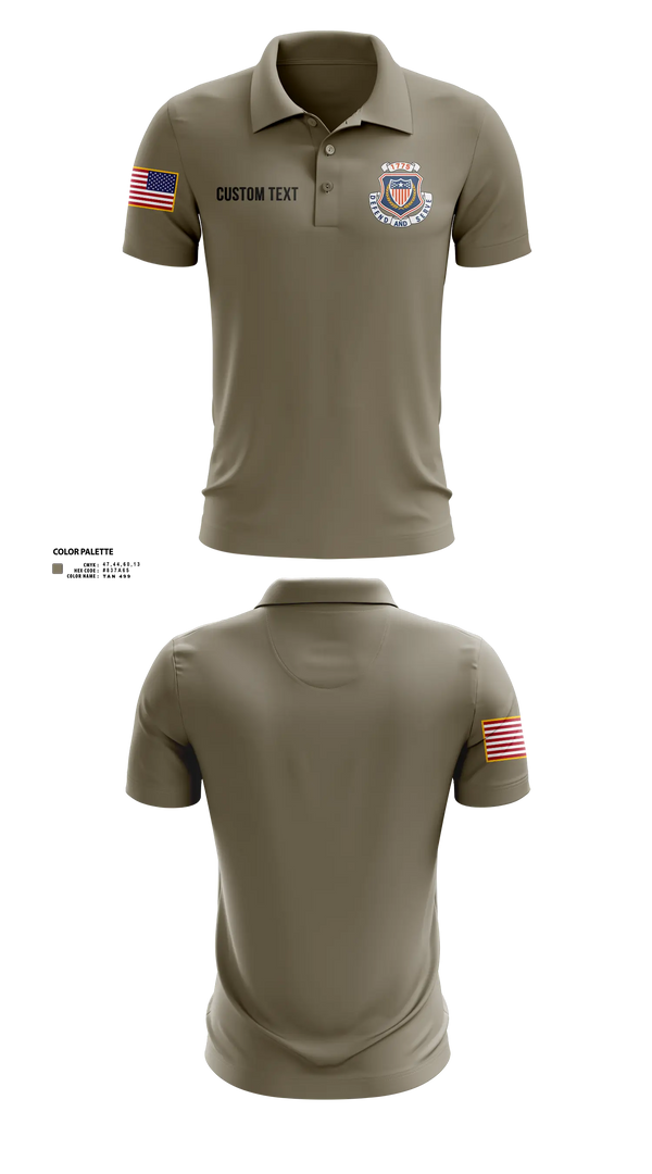 Short Sleeve Performance Polo, 38th RSG, Army, Teamtime, Team time, sublimation, custom sports apparel, team uniforms, spirit wear, spiritwear, sports uniforms, custom shirts, team store, custom team store, fundraiser sports, apparel fundraiser