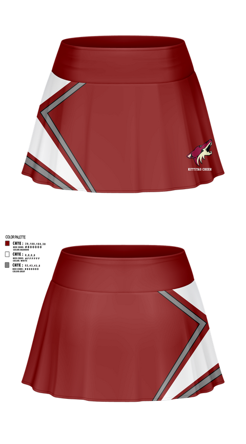 Skort, Kittitas Cheer, Cheer, Teamtime, Team time, sublimation, custom sports apparel, team uniforms, spirit wear, spiritwear, sports uniforms, custom shirts, team store, custom team store, fundraiser sports, apparel fundraiser