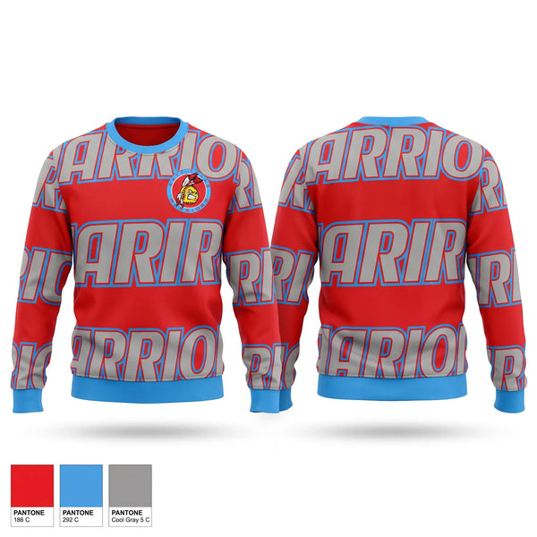 Crew Neck Sweatshirt, Warriors, Softball, Teamtime, Team time, sublimation, custom sports apparel, team uniforms, spirit wear, spiritwear, sports uniforms, custom shirts, team store, custom team store, fundraiser sports, apparel fundraiser