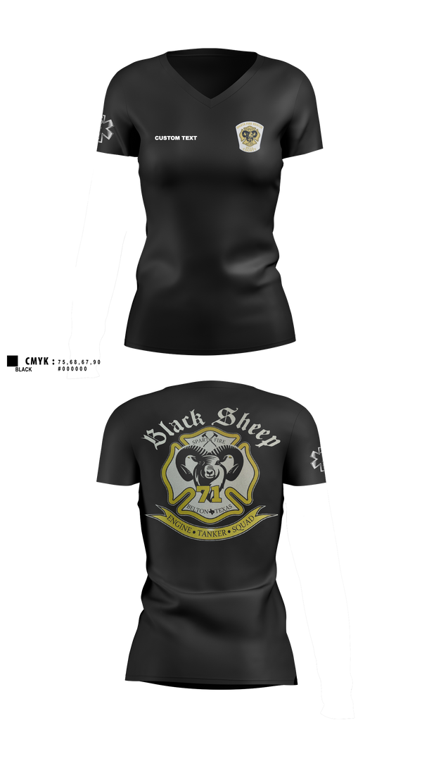 Womens Short Sleeve Vneck Shirt, Sparta Fire/Rescue, Fire Department, Teamtime, Team time, sublimation, custom sports apparel, team uniforms, spirit wear, spiritwear, sports uniforms, custom shirts, team store, custom team store, fundraiser sports, apparel fundraiser