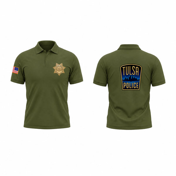 Short Sleeve Performance Polo, Tulsa Police Department, Police, Teamtime, Team time, sublimation, custom sports apparel, team uniforms, spirit wear, spiritwear, sports uniforms, custom shirts, team store, custom team store, fundraiser sports, apparel fundraiser