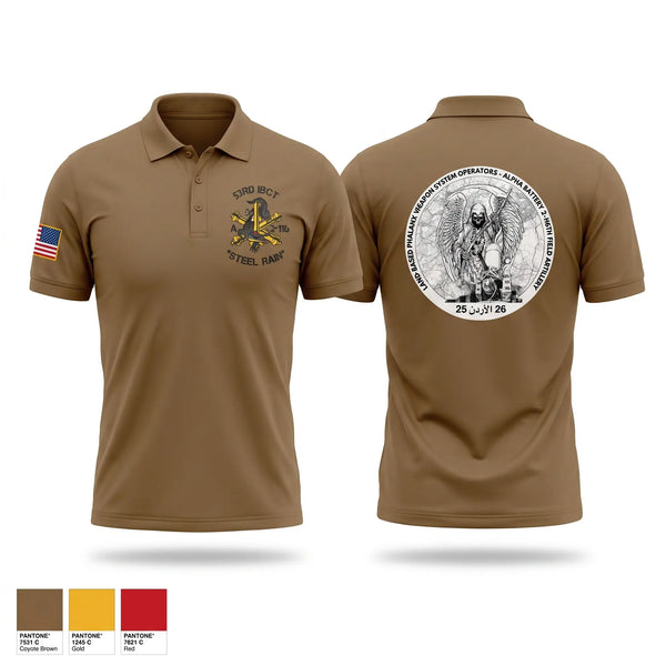Short Sleeve Performance Polo, A BATTERY 2-116th FAR, Army, Teamtime, Team time, sublimation, custom sports apparel, team uniforms, spirit wear, spiritwear, sports uniforms, custom shirts, team store, custom team store, fundraiser sports, apparel fundraiser