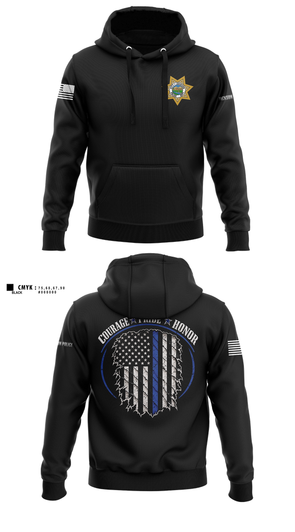 Hoodie, Jackson Police Department, Police, Teamtime, Team time, sublimation, custom sports apparel, team uniforms, spirit wear, spiritwear, sports uniforms, custom shirts, team store, custom team store, fundraiser sports, apparel fundraiser