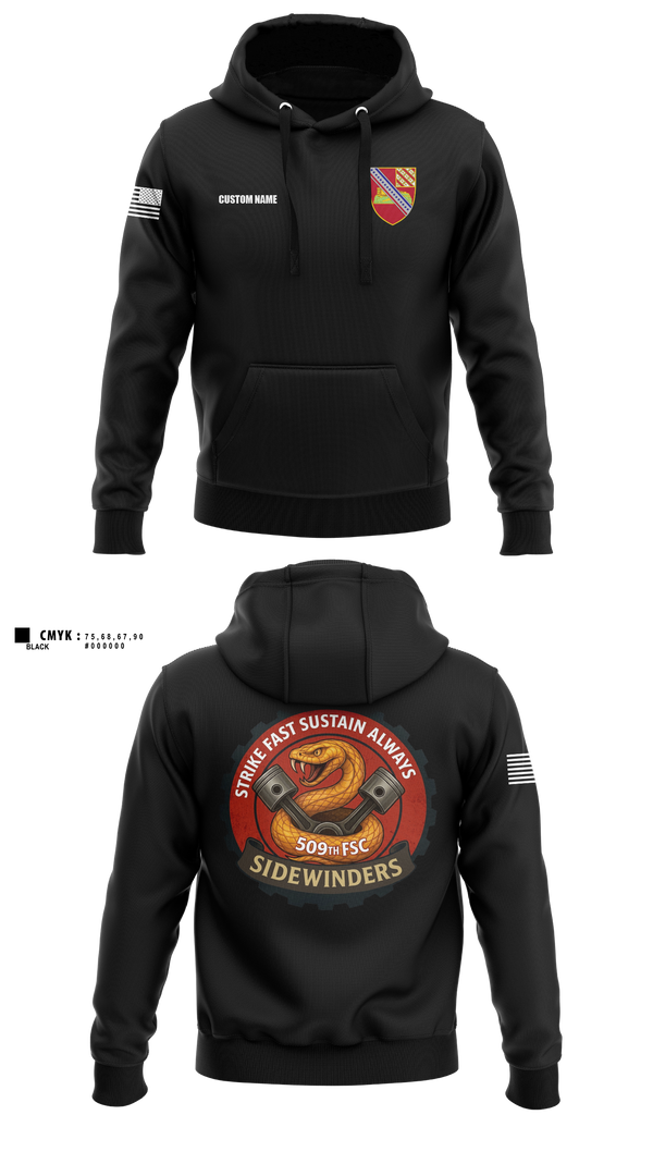 Hoodie, 509th FSC, Army, Teamtime, Team time, sublimation, custom sports apparel, team uniforms, spirit wear, spiritwear, sports uniforms, custom shirts, team store, custom team store, fundraiser sports, apparel fundraiser
