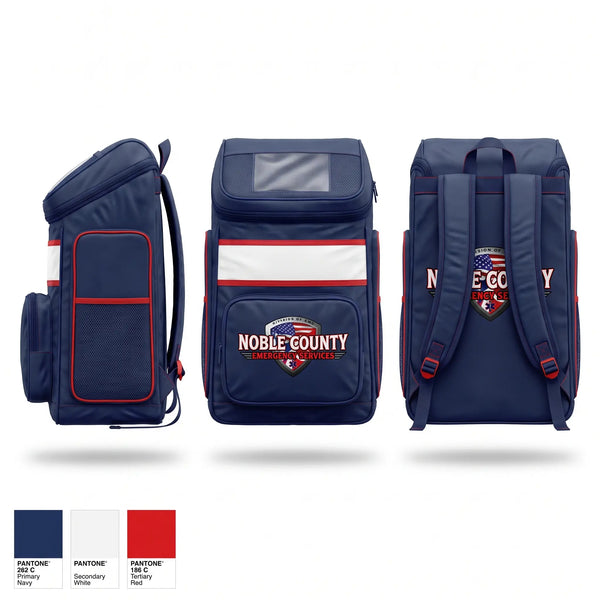 Gear Bag, Noble County Emergency Services, EMS/EMT, Teamtime, Team time, sublimation, custom sports apparel, team uniforms, spirit wear, spiritwear, sports uniforms, custom shirts, team store, custom team store, fundraiser sports, apparel fundraiser