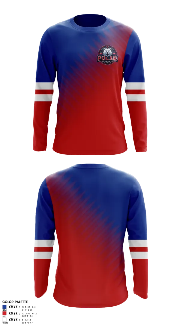 Long Sleeve Performance Shirt, Polar Select, Ice Hockey, Teamtime, Team time, sublimation, custom sports apparel, team uniforms, spirit wear, spiritwear, sports uniforms, custom shirts, team store, custom team store, fundraiser sports, apparel fundraiser