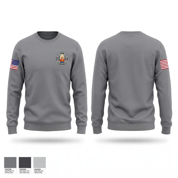Crew Neck Sweatshirt, Oceanside Fire Dept. Training, Fire Department, Teamtime, Team time, sublimation, custom sports apparel, team uniforms, spirit wear, spiritwear, sports uniforms, custom shirts, team store, custom team store, fundraiser sports, apparel fundraiser