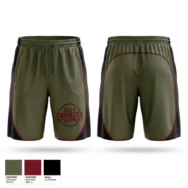 Athletic Shorts With Pockets, 333rd Engineer Detachment, Army, Teamtime, Team time, sublimation, custom sports apparel, team uniforms, spirit wear, spiritwear, sports uniforms, custom shirts, team store, custom team store, fundraiser sports, apparel fundraiser