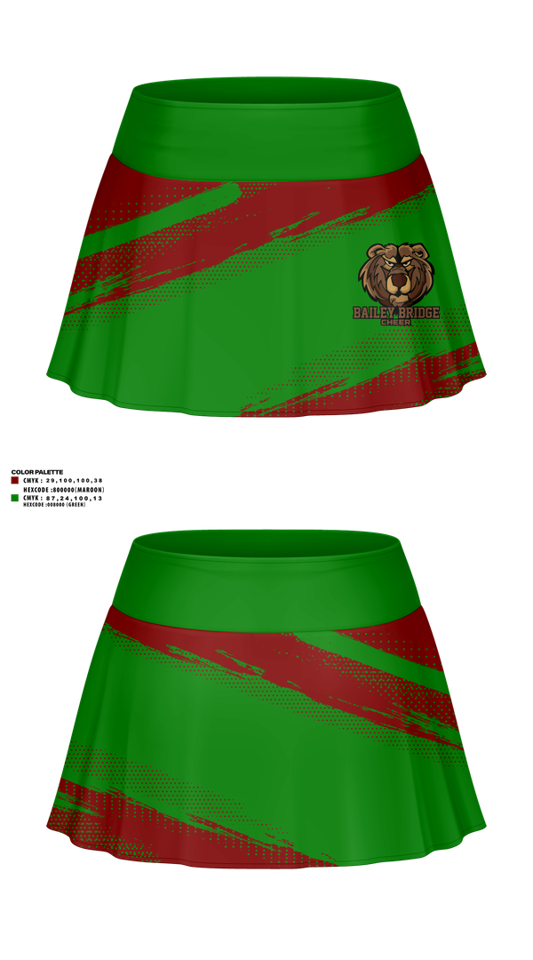 Skort, Bailey Bridge Middle School Cheer, Cheer, Teamtime, Team time, sublimation, custom sports apparel, team uniforms, spirit wear, spiritwear, sports uniforms, custom shirts, team store, custom team store, fundraiser sports, apparel fundraiser