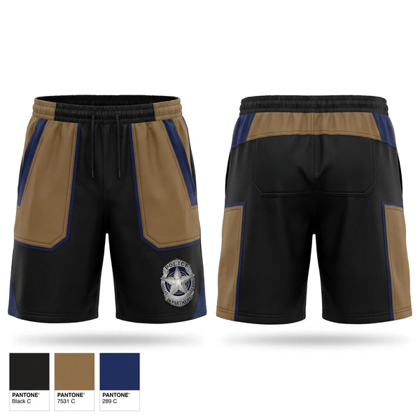 Athletic Shorts With Pockets, Dallas Police Department, Police, Teamtime, Team time, sublimation, custom sports apparel, team uniforms, spirit wear, spiritwear, sports uniforms, custom shirts, team store, custom team store, fundraiser sports, apparel fundraiser