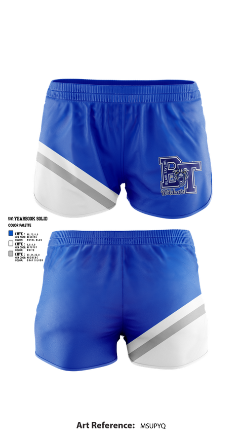 Womens Shorts, Blair-Taylor High School Cheer, Cheer, Teamtime, Team time, sublimation, custom sports apparel, team uniforms, spirit wear, spiritwear, sports uniforms, custom shirts, team store, custom team store, fundraiser sports, apparel fundraiser