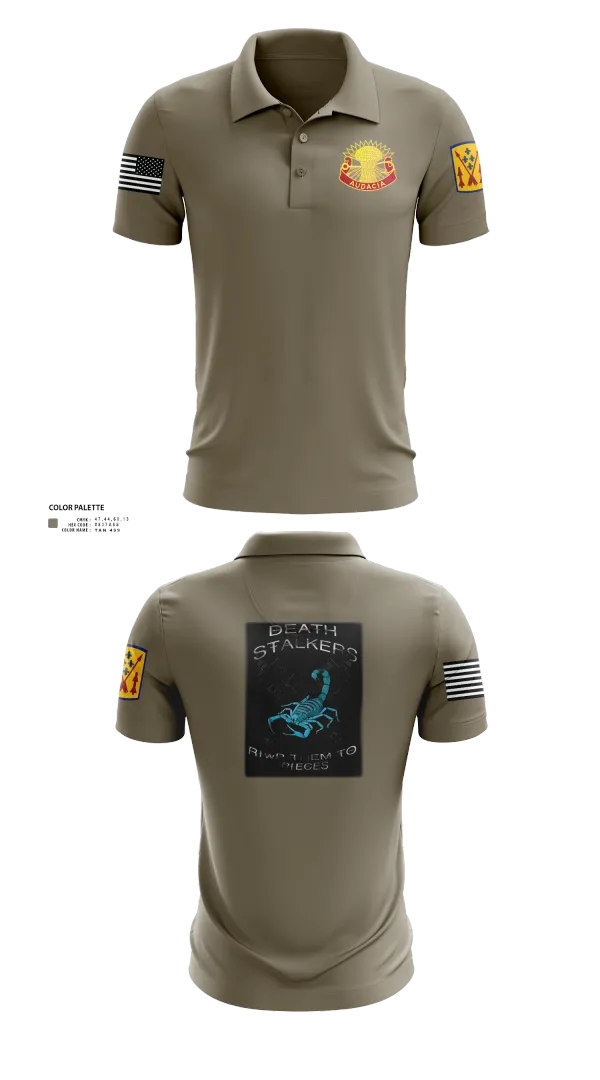 Short Sleeve Performance Polo, 5-4 ADA A BTRY 3rd PLT, , Teamtime, Team time, sublimation, custom sports apparel, team uniforms, spirit wear, spiritwear, sports uniforms, custom shirts, team store, custom team store, fundraiser sports, apparel fundraiser