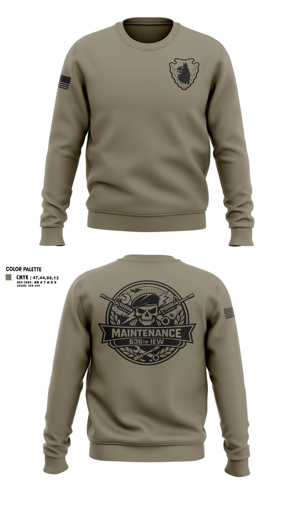 Crew Neck Sweatshirt, 636th IEW, National Guard, Teamtime, Team time, sublimation, custom sports apparel, team uniforms, spirit wear, spiritwear, sports uniforms, custom shirts, team store, custom team store, fundraiser sports, apparel fundraiser