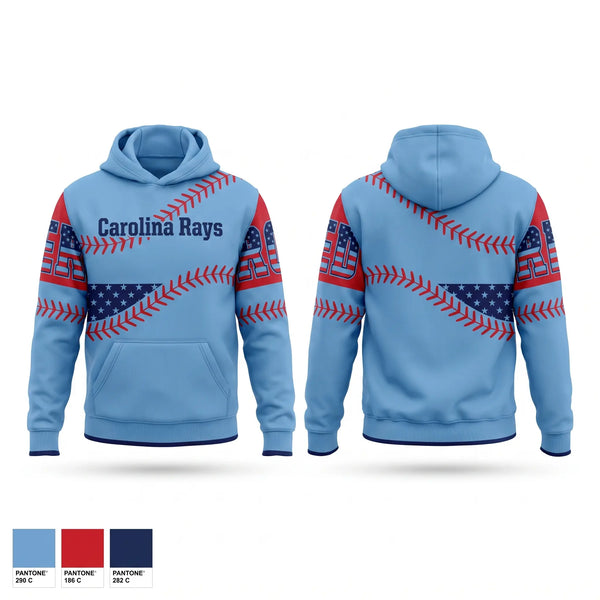 Hoodie, Carolina Rays, Baseball, Teamtime, Team time, sublimation, custom sports apparel, team uniforms, spirit wear, spiritwear, sports uniforms, custom shirts, team store, custom team store, fundraiser sports, apparel fundraiser